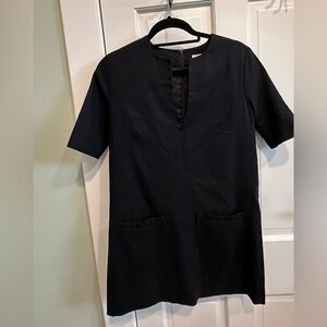 Emerson Fry Black V-Neck Short Sleeve dress
